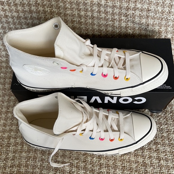 Converse Ctas Hi Egret/Hyper Pink/Black MEN`S - Picture 3 of 16